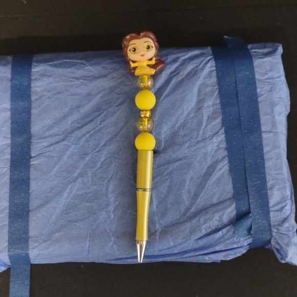 HANDMADE DISNEY DOORABLE BEADED PEN BELLE IN GOWN - Picture 5 of 5